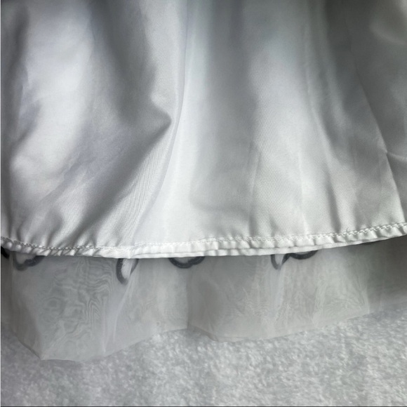 Talbots Skirt Sz 4P Petite Daisy Embellished Pleated Flared Lined 3D Floral EUC - Picture 9 of 14